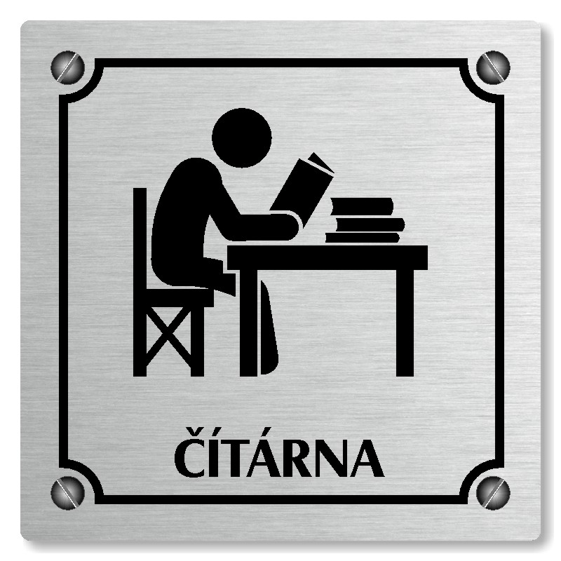 Čítárna, 148x148mm, stříbrná, Kansas
